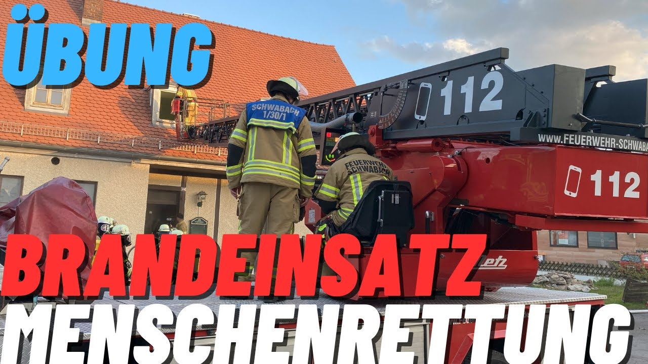 Einsatzübung in Limbach Brand Zimmer Person in Gefahr