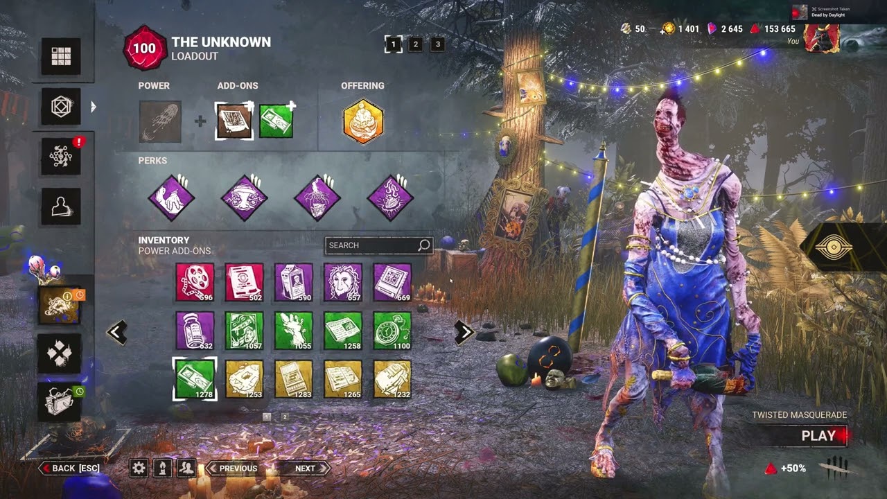 DBD Prestige 100 Unknown and inventory