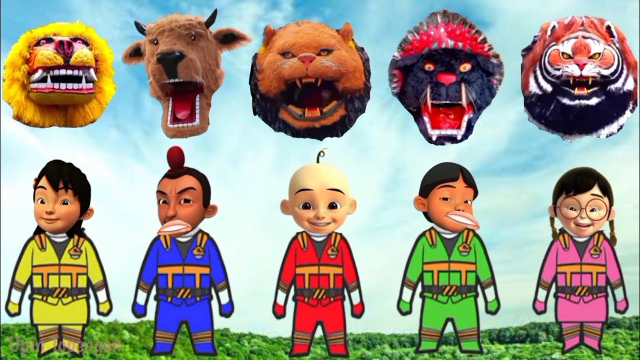 WADIDAW !!! KELUARGA UPIN DAN IPIN BERUBAH MENJADI BARONGAN CAN  MACANAN WARNA WARNI !!!