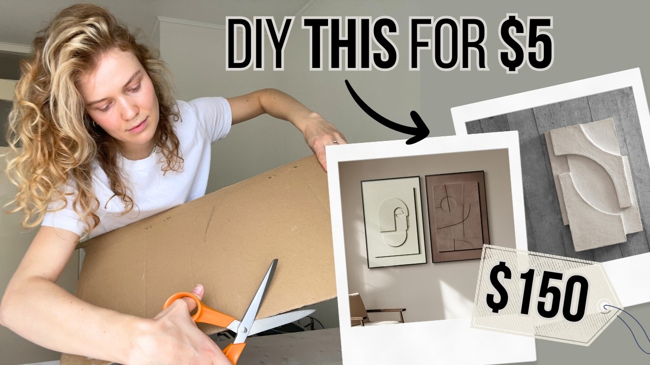 Make This Designer-Style Textured Wall Art for $5!