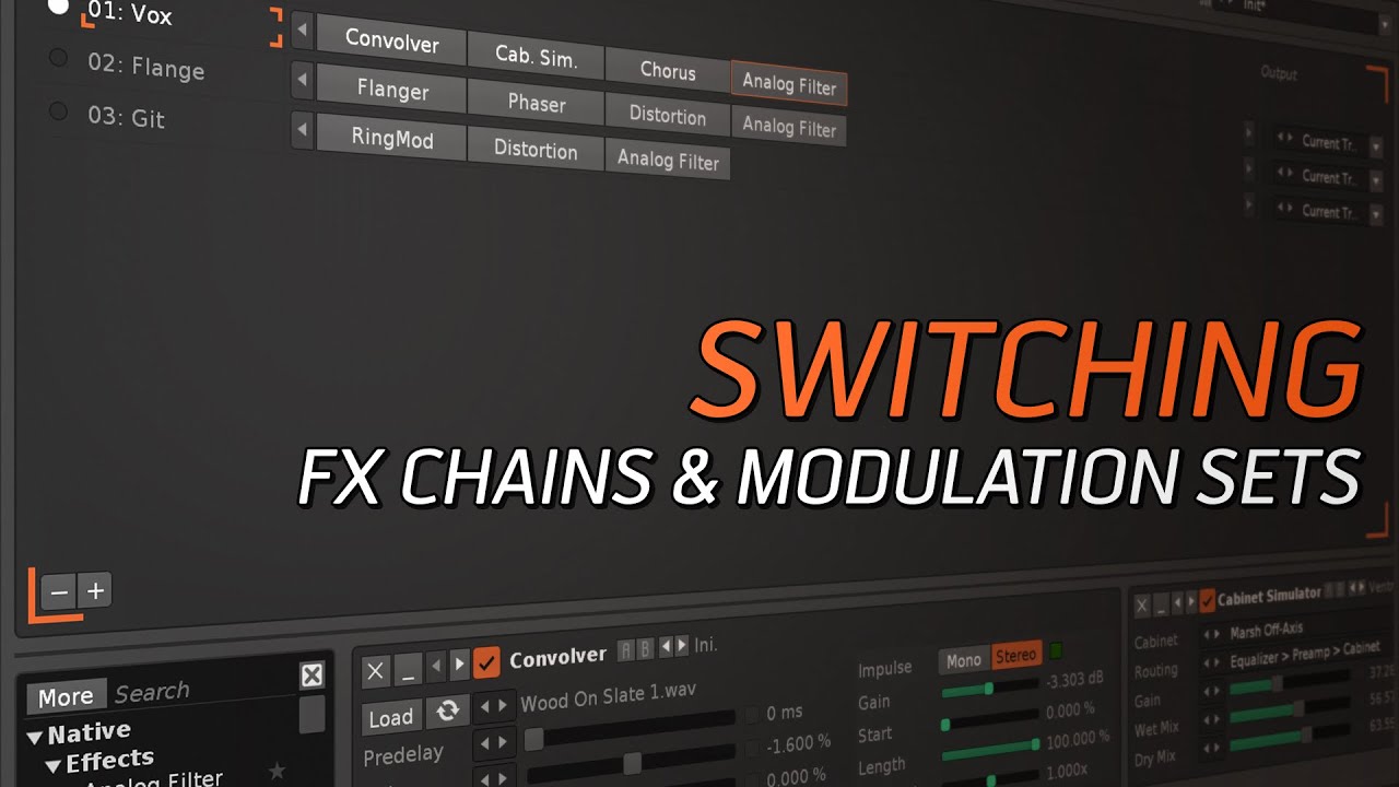 Switching FX Chains & Modulation Sets