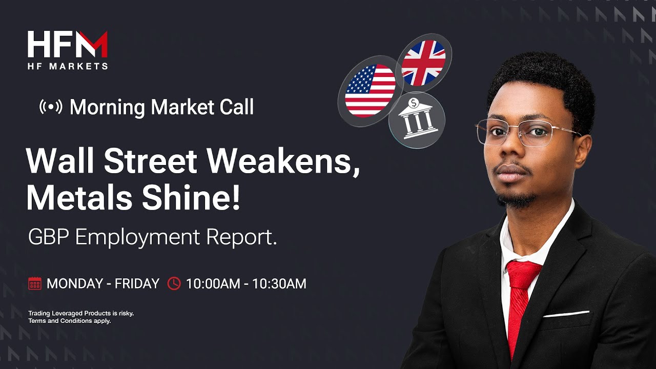 Wall Street Weakens While Metals Shine Ahead of GBP Employment Report