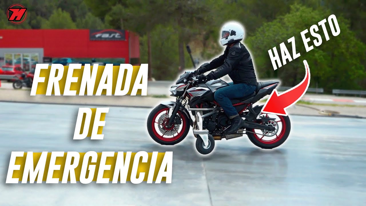 Cómo frenar en MOTO 🛑. TÉCNICA DE FRENADA DE EMERGENCIA ⚠️