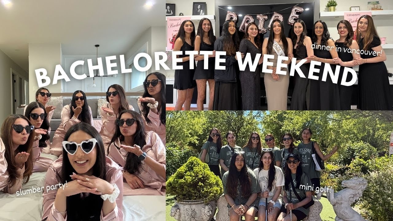ВЫХОДНЫЕ ХОЛОСТЯКА 🎀💍🍾 | пижамная вечеринка, девичник, мини-гольф, потягивание + рисование и семе...