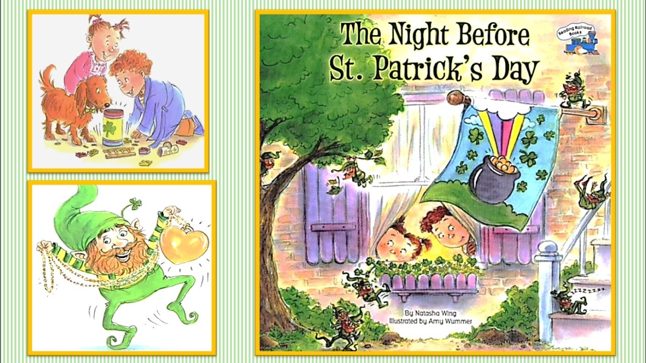 THE NIGHT BEFORE ST PATRICK'S DAY story photo book read aloud 4 kids Leprechaun Family Fun March 17