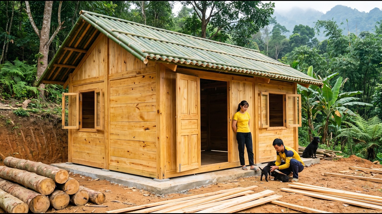 From Empty Land to a Beautiful Wooden Homestead Built Completely by Hand
