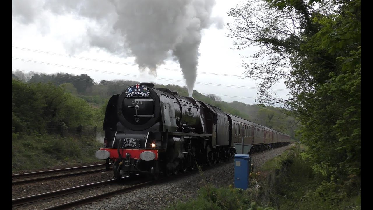 6233 slips, struggles and nearly stalls on Hemerdon Bank
