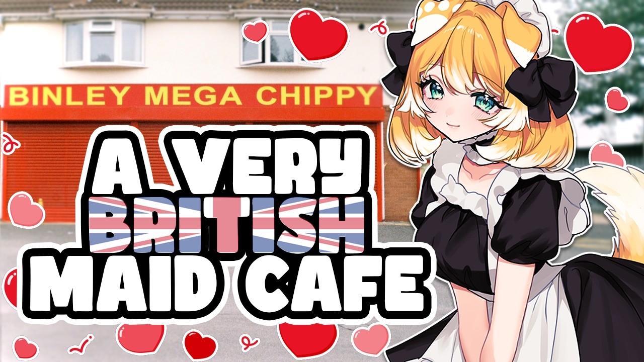 OI LADS! Happy bloody Valentines day! 🐟🍟 A very BRITISH Maid Cafe! 【#BonnieBarkswell】