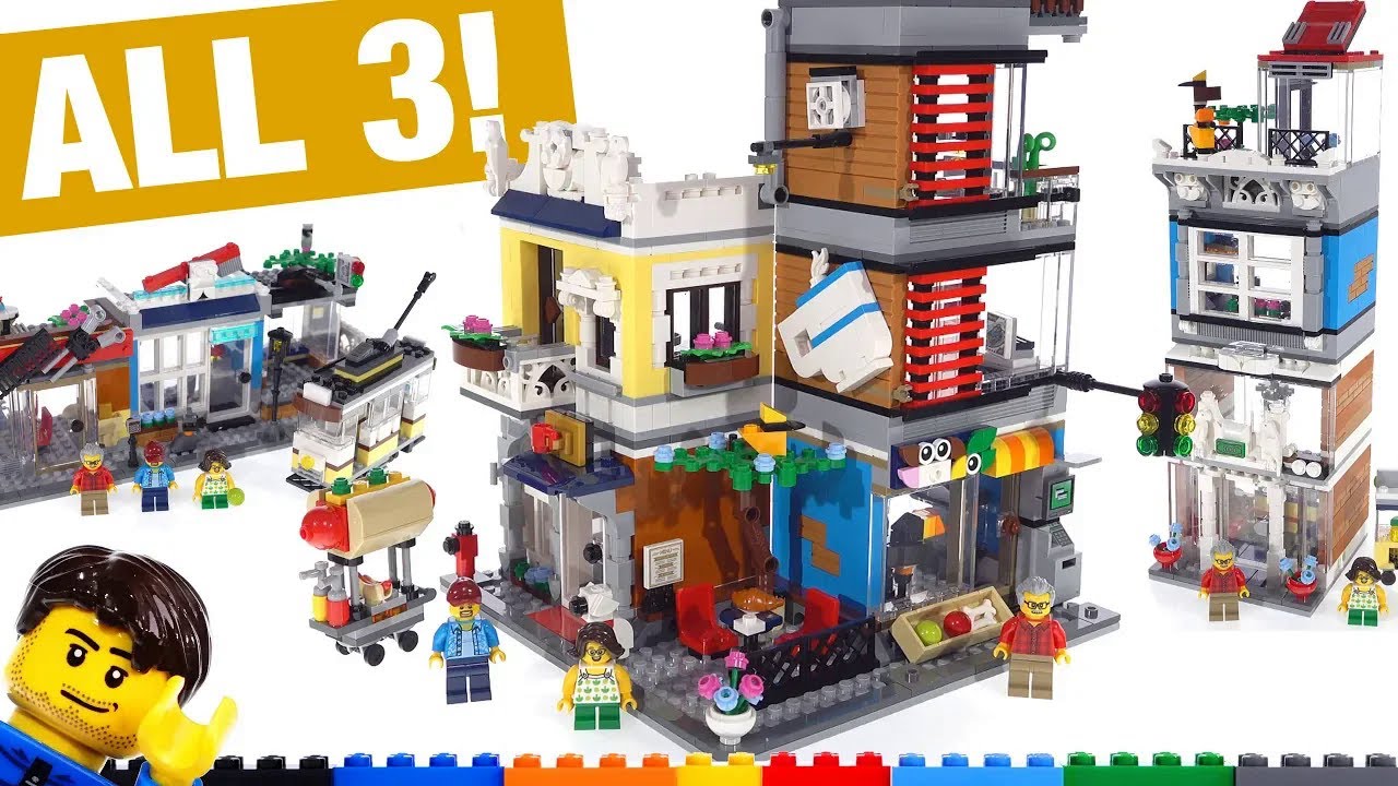 🔄 LEGO Creator 2019 Townhouse Pet Shop & Cafe 3-in-1 review! 31097 re upload