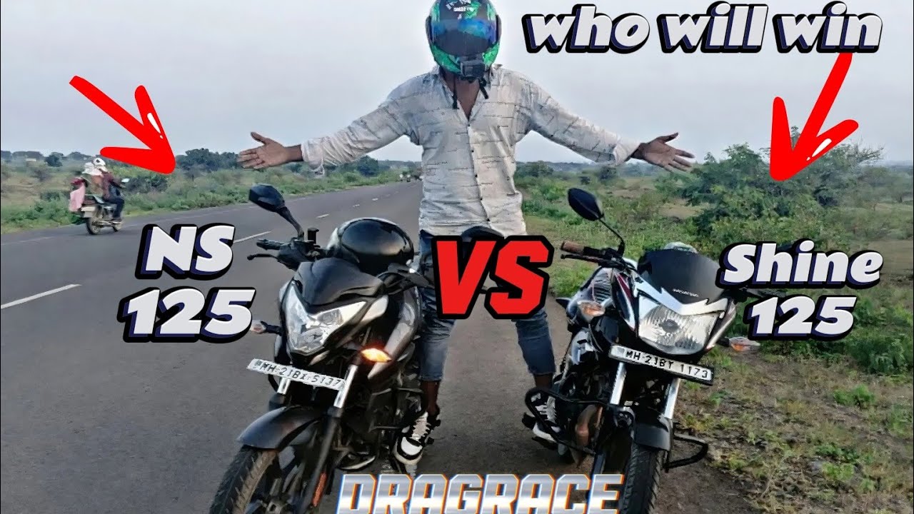 Pulsar NS 125 vs Honda Shine 125 Drag Race!