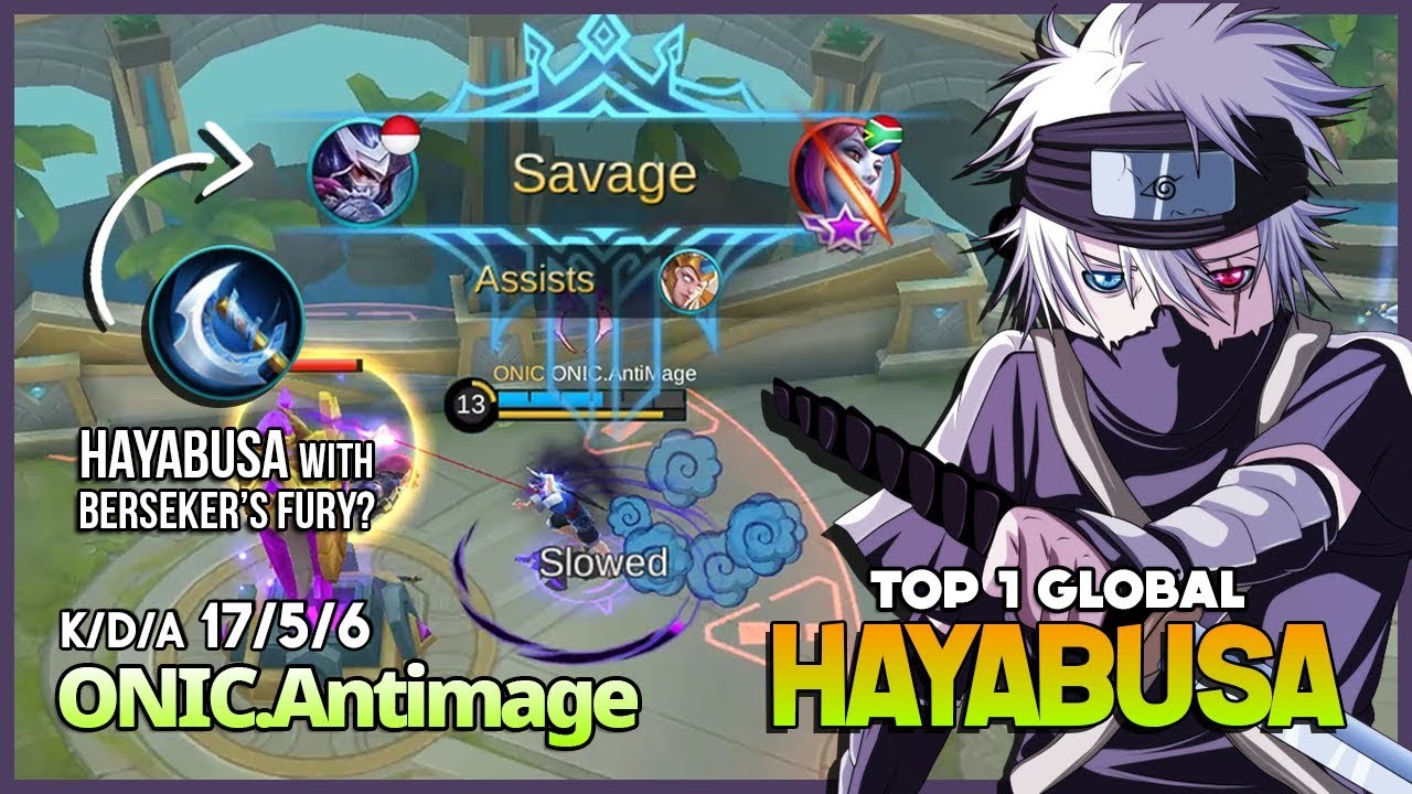 Savage from Real Shinobi! "I'll Hunt You, Anywhere!" ONIC.Antimage Top 1 Global Hayabusa ~ MLBB