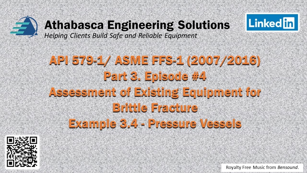 Part 03 Episode 04 API 579 FFS Example 3.4 Level 1 Brittle Fracture