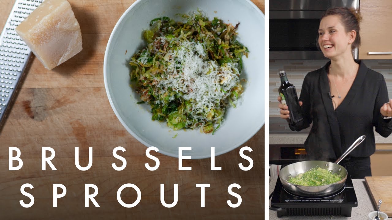 The BEST Shaved Brussels Sprouts