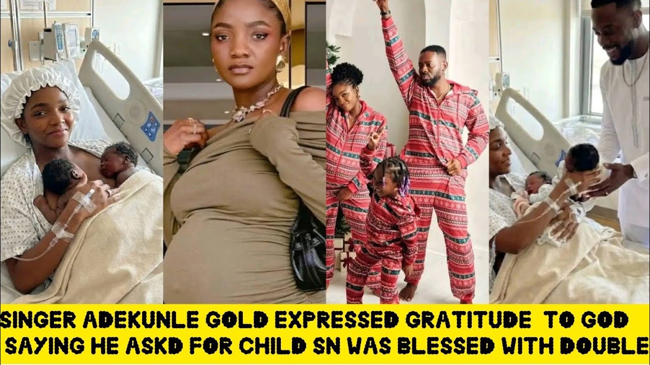 SINGER ADEKUNLE GOLD EXPRESSED GRATITUDE TO GOD SAYING HE ASKED FOR CHILD & WAS BLESSED WITH DOUBLE