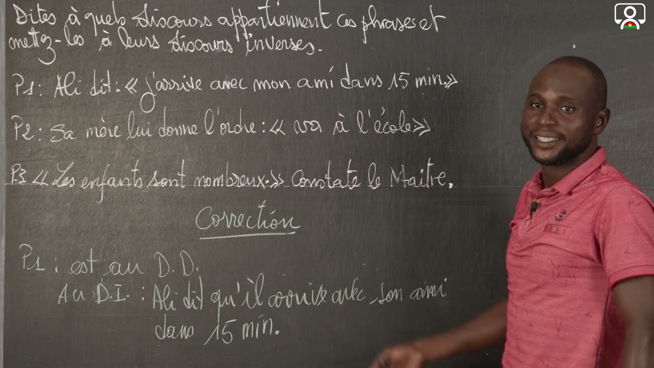 Exercice - 4e -  Français - Grammaire : Le discours direct et le discours indirect 1/1