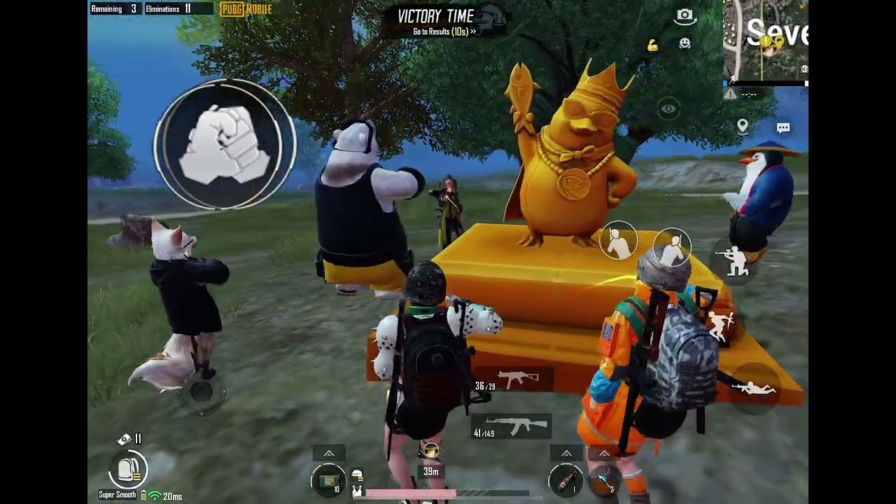 PUBG MOBILE Chicken Dinner Dance (penguin city) 