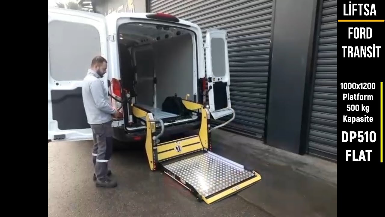 Liftsa - FORD TRANSIT Yük Taşıma Aracı Çift Kollu Double Arm Yük Lifti Videosu - Liftsa.com