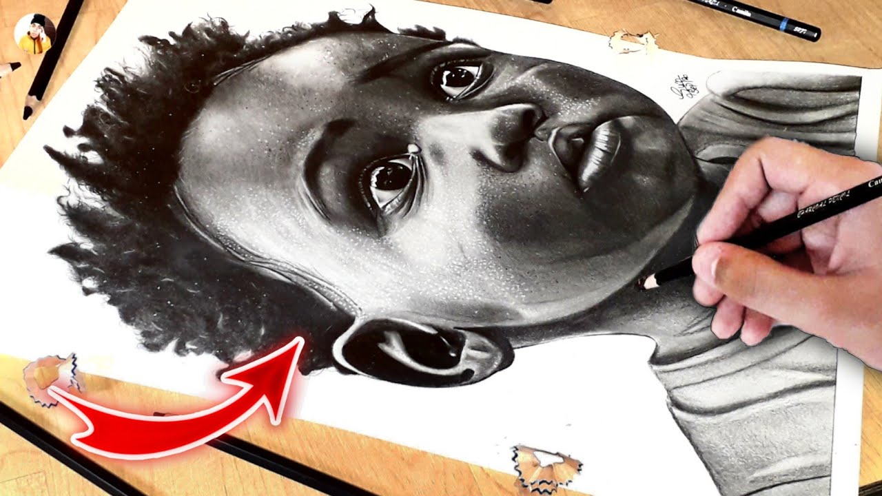 DRAWING REALISTIC BABY WITH GRAPHITE PENCILS