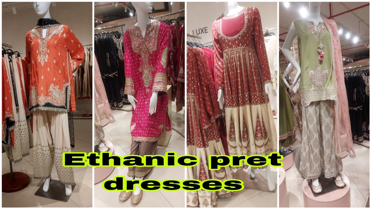 Ethnic pret dresses/Ethnic ready to wear dresses/Ethnic stitched dresses/Ethnic fancy dresses