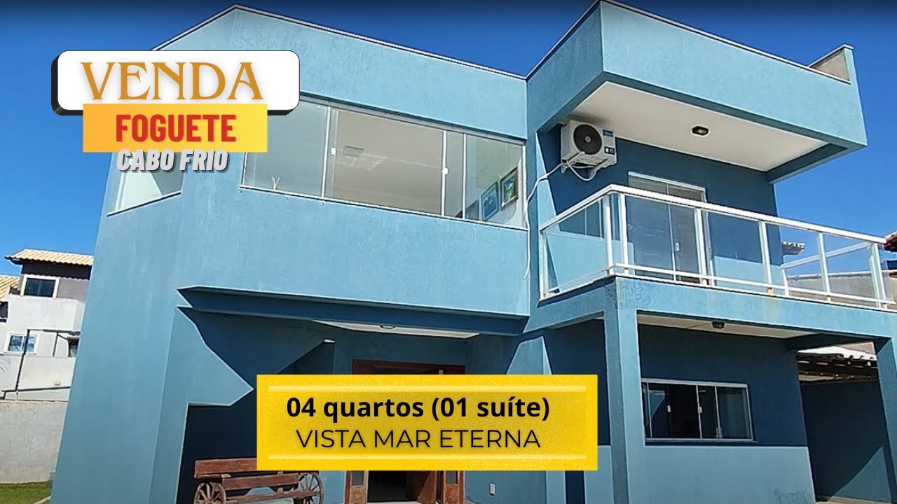 (VENDA) Casa Frente Mar Eterna na Praia do Foguete  04 quartos (01 suíte). Exclusividade e Conforto