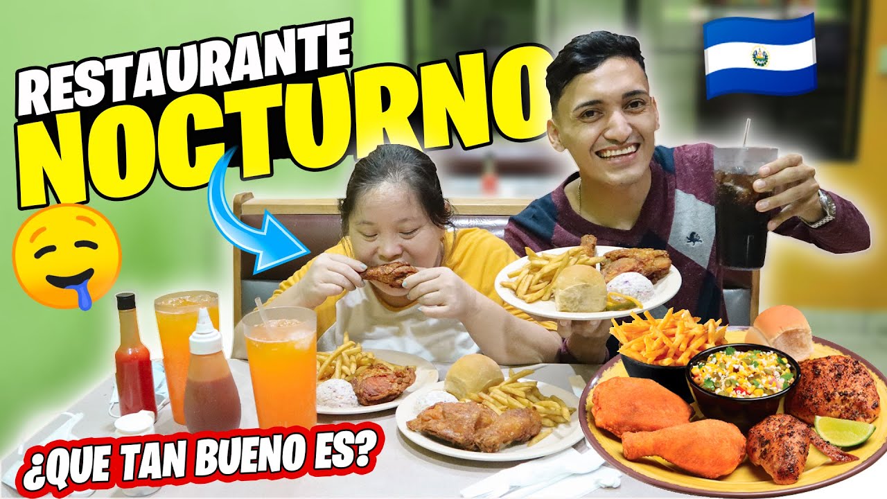 PROBANDO el AUTÉNTICO POLLO CRUJIENTE 100% SALVADOREÑO *VIDA NOCTURNA en EL SALVADOR*