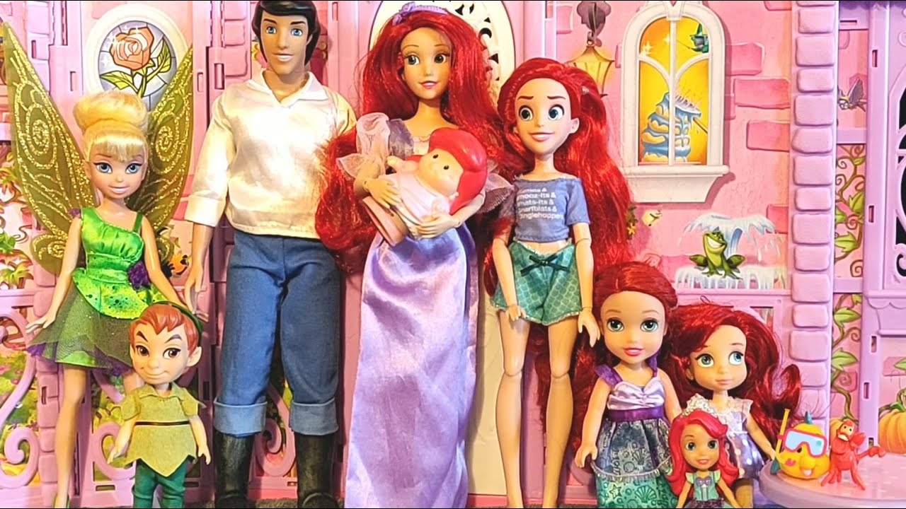 Disney Princess Dolls Introducing ARIEL'S FAMILY!! 🌊🧜‍♀️