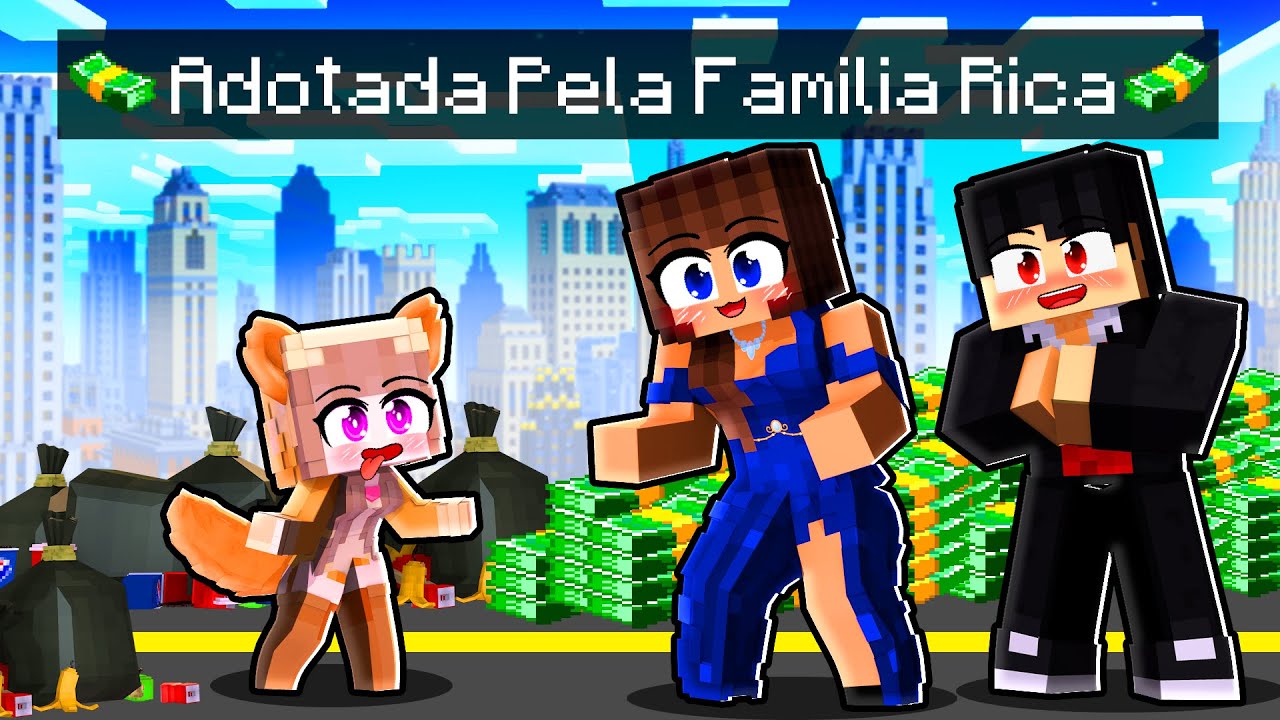 FAMÍLIA RICA ADOTOU a BEBÊ CACHORRO no MINECRAFT!