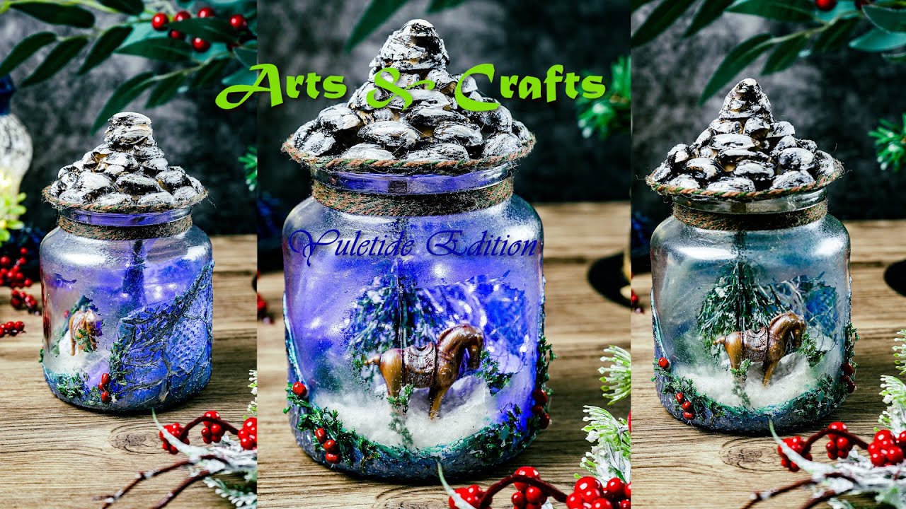 Amazing DIY Mason Jar Lamp - Very Easy!!! Christmas Edition