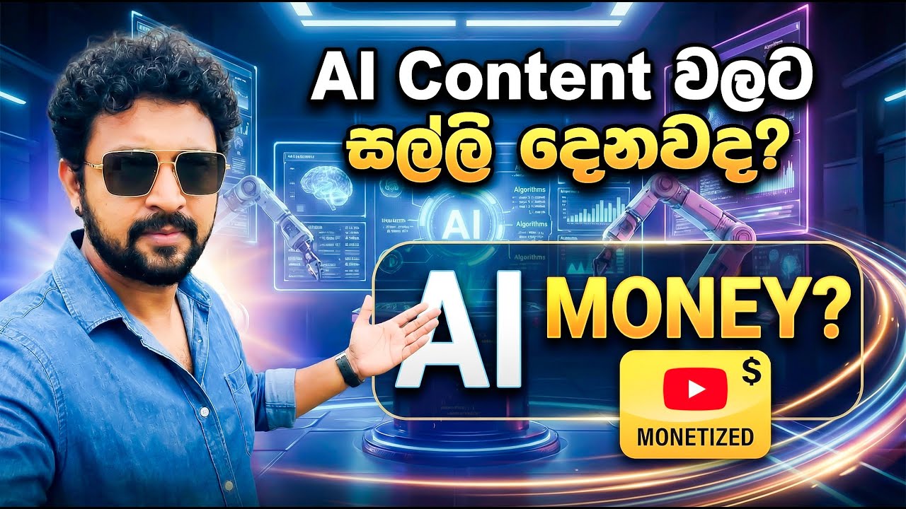 AI Content වලට ඇත්තටම YouTube එකෙන් සල්ලි දෙනවද? 🤔 How to get Monetized with AI Content 🤖🔥 #ai