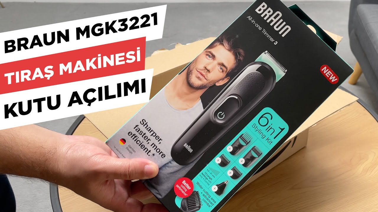 BRAUN MGK 3221 6'SI 1 ARADA ERKEK BAKIM KİTİ TIRAŞ MAKİNESİ - KUTU A&Ccedil;ILIMI