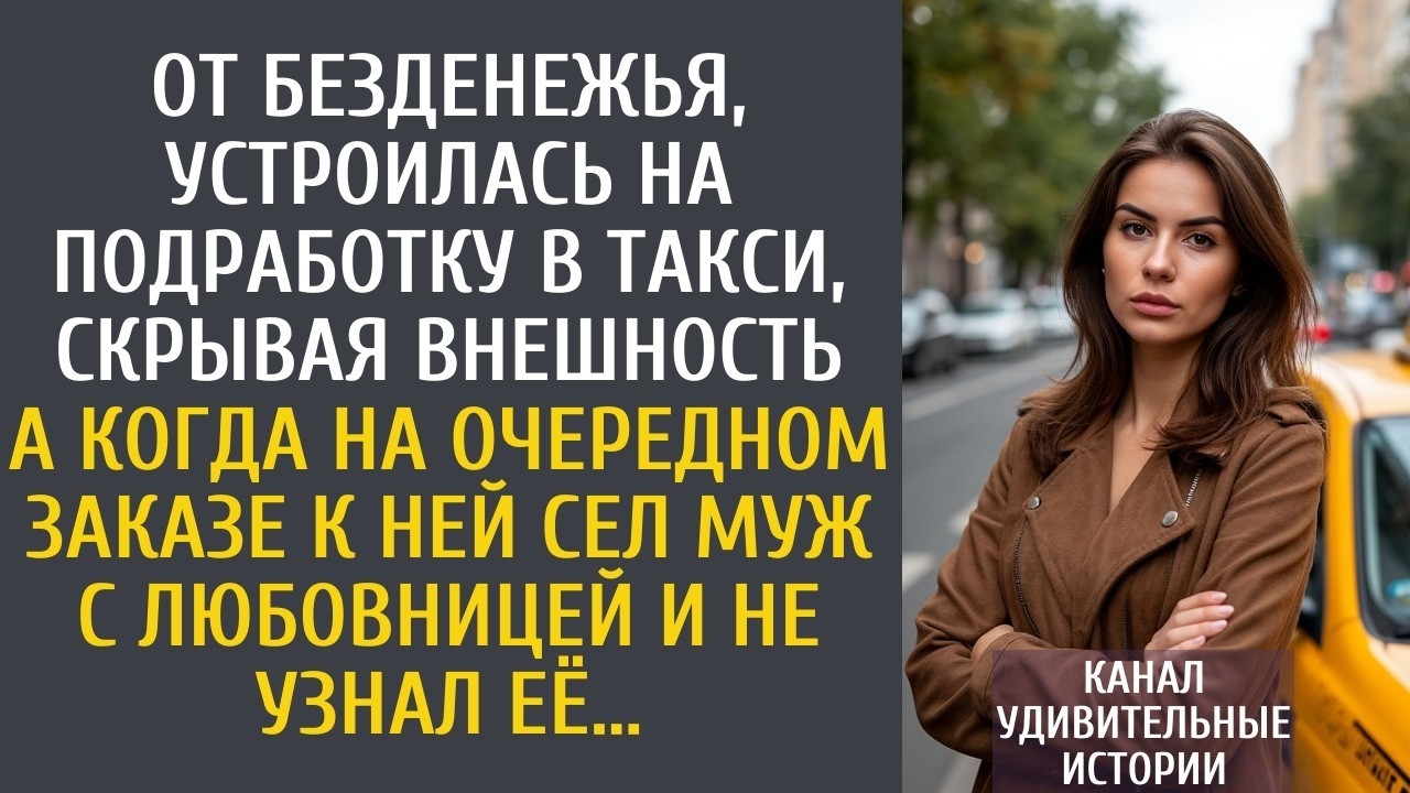 От безденежья устроилась на подработку в такси, скрывая внешность… А когда заказ сделал муж не узнав