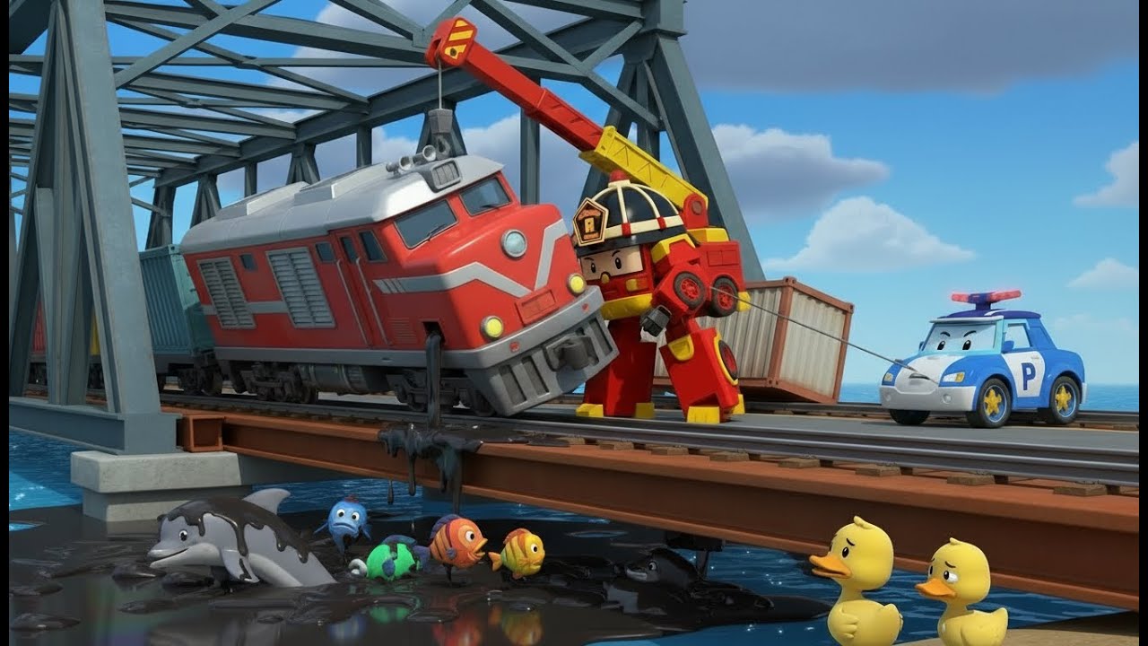 Robocar Poli Real Life Rescue! 🚂 Train Derailment & Chemical Safety Lessons for Kids