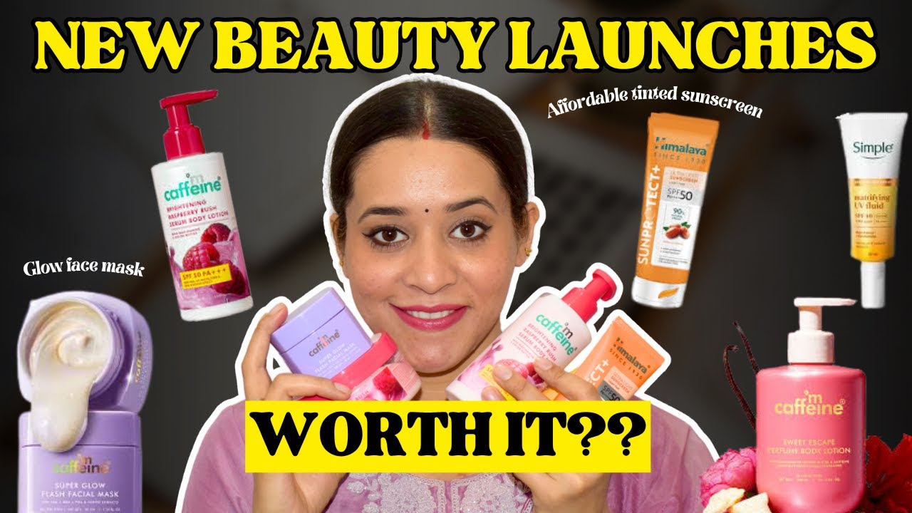 Are these new beauty launches WORTH IT? Mcaffeine raspberry body scrub, super glow flash facial...