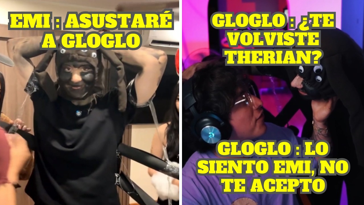 EMIKUKIS HACE COSPLAY DE ARAÑA Y ASUSTA A GLOGLO + GLOGLO NO ACEPTA QUE EMI SE VUELVA THERIAN