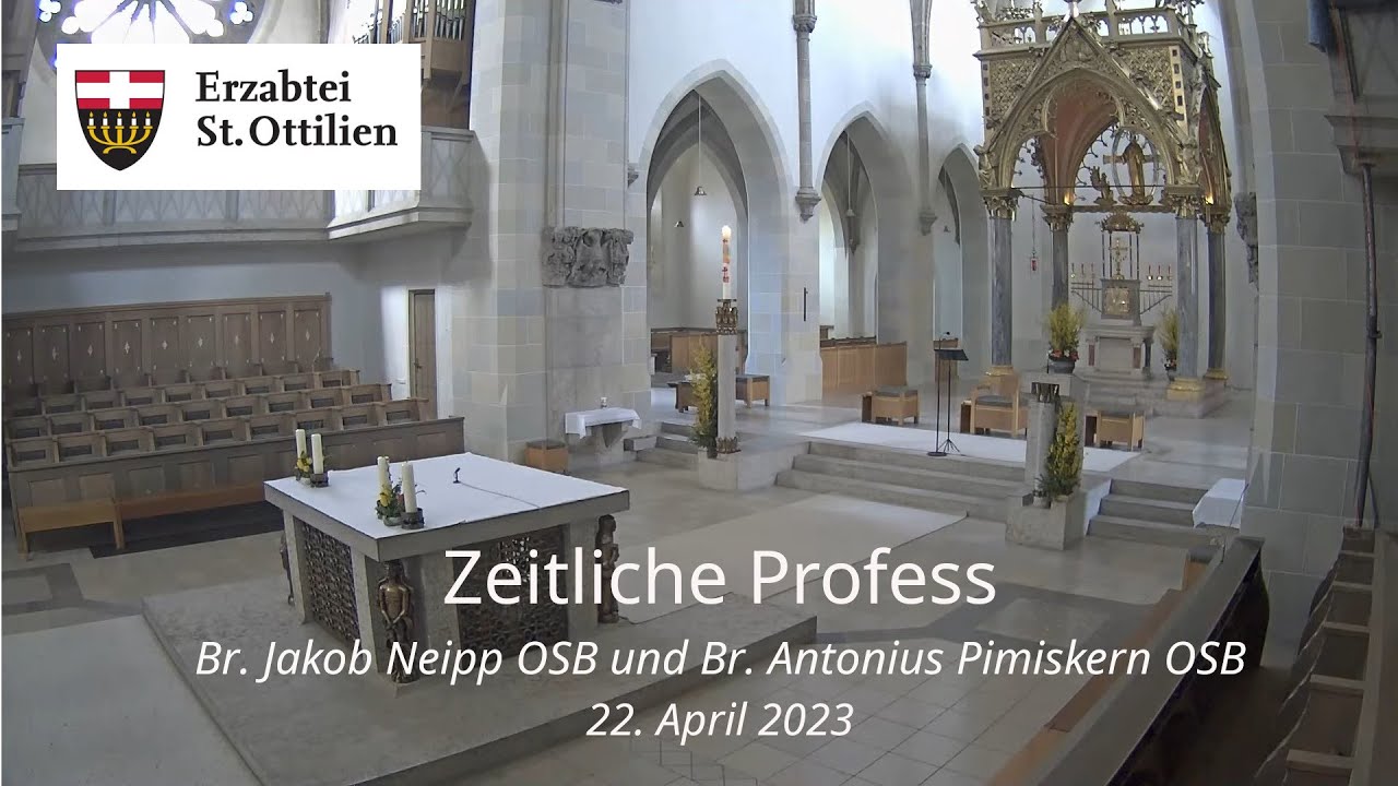 Zeitliche Profess Br Jakob Neipp und Br Antonius Pimiskern