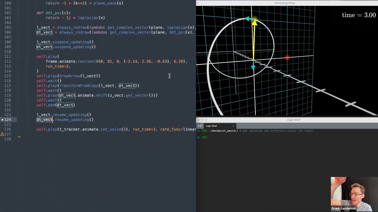Manim session with Stephen Welch: Animating wave functions