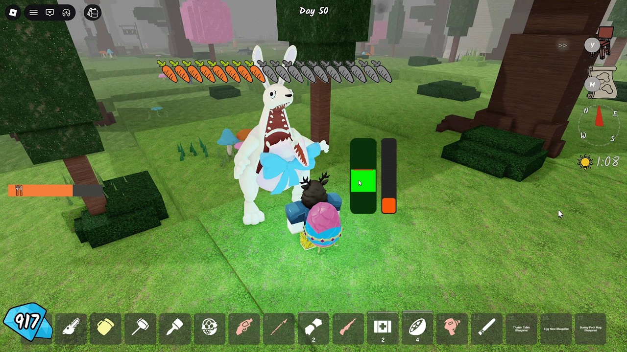 Can I Tame The EASTER BUNNY Update in 99 Nights in The Forest ROBLOX | NEW EASTER UPDATE