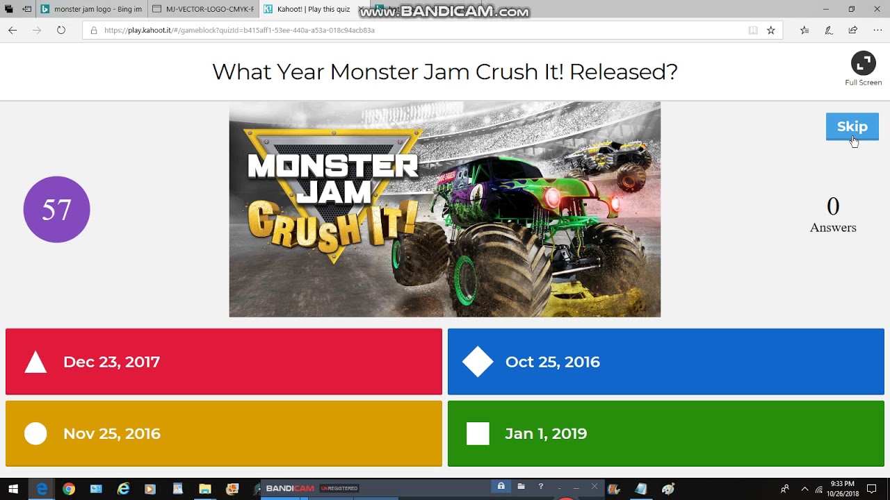 Monster Jam Kahoot! Game Play!