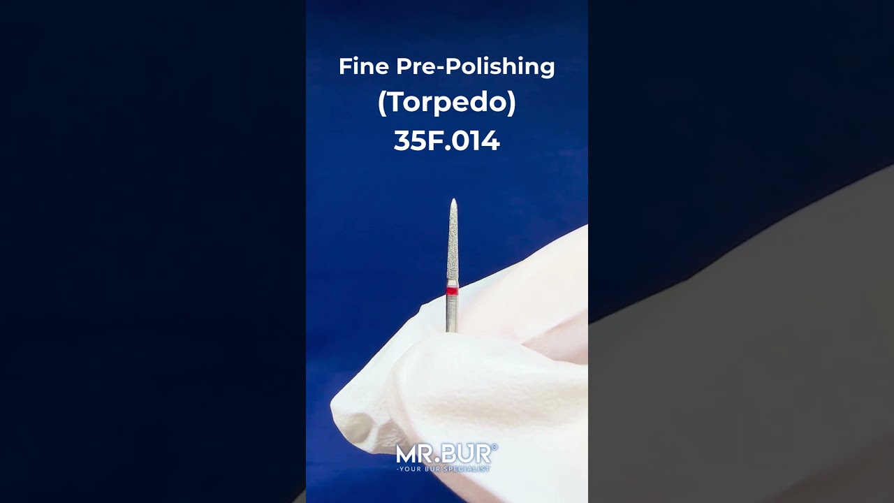 Fine Grit Pre-Polishing Torpedo Bur | Diamond Dental Bur