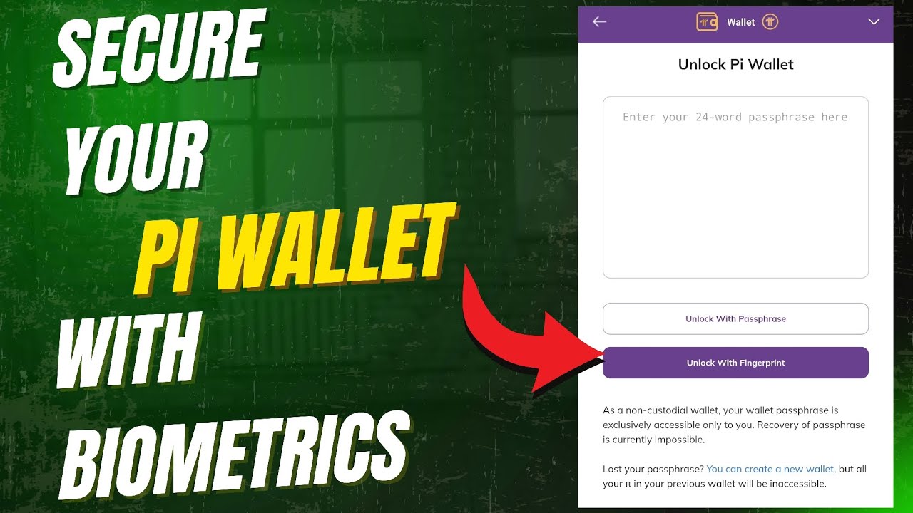 How to secure your PI WALLET with Biometrics | How to set up Fingerprint / Face ID on Pi Wallet