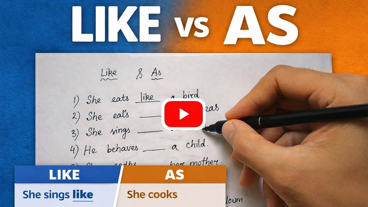 Like vs As in English Grammar | Easy Rules & Examples | Spoken English Tips