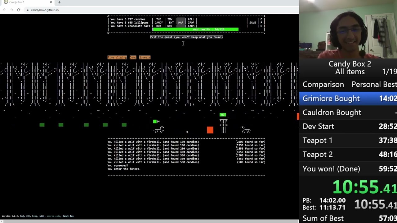Candy Box 2 Speedrun ALL ITEMS in 57:36 [WORLD RECORD!! :O]