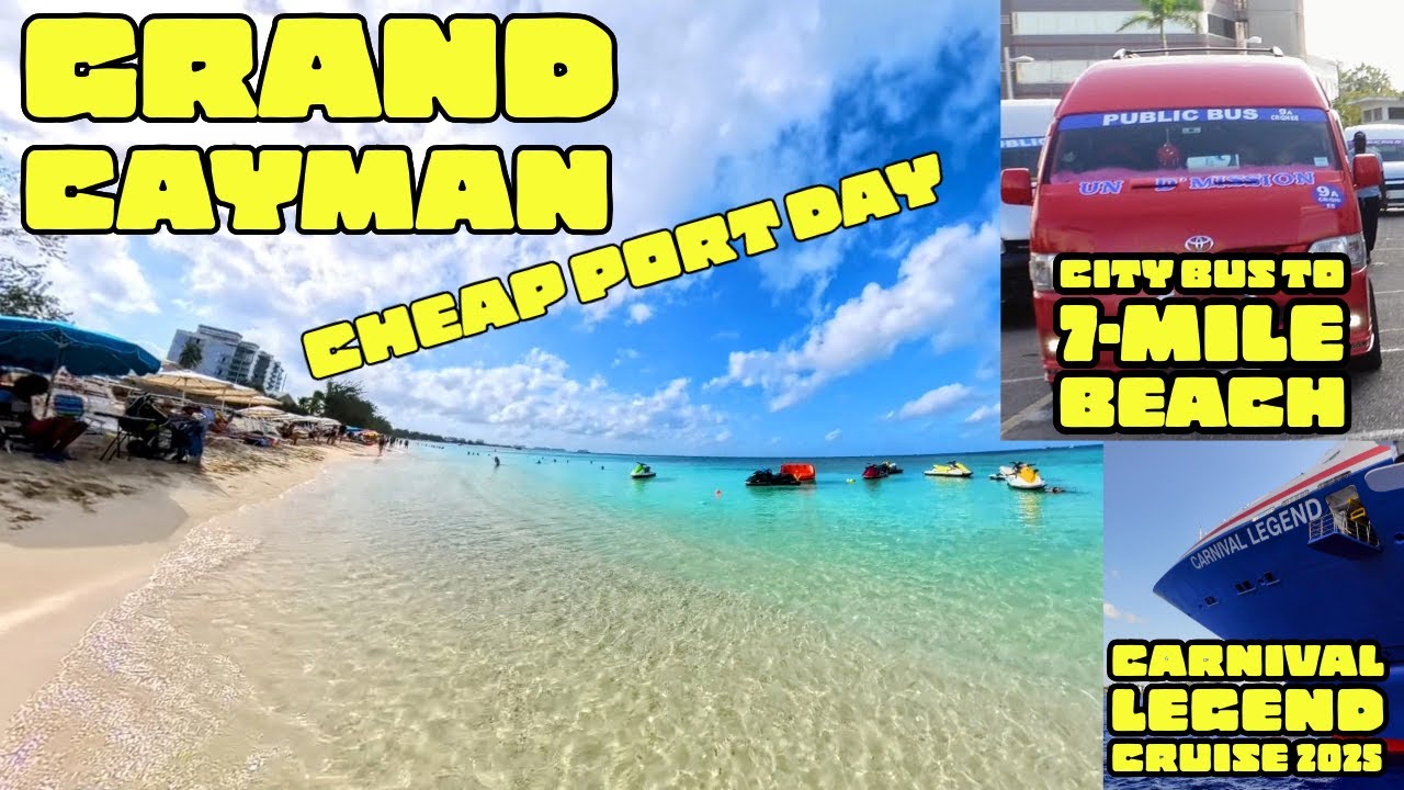Grand Cayman City Bus to Seven Mile Beach - Carnival Legend 2025