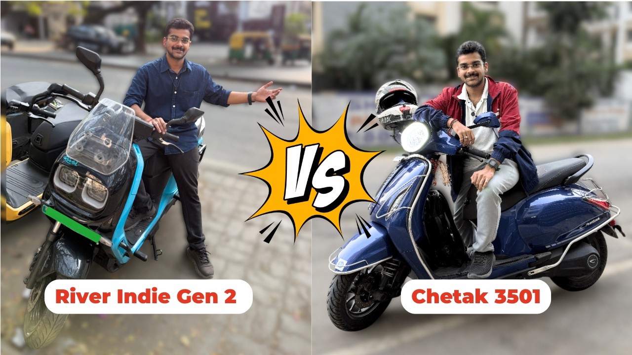 River Indie Gen 2 vs Chetak 3501: Same Price, Worlds Apart! (Full Comparison & Verdict)