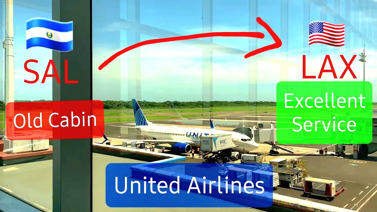 United B737-800 Business Class Trip Report | San Salvador(SAL) - Los Angeles(LAX) Part 2 |4K|