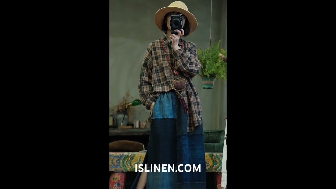 Loose Vintage Plaid Shirt