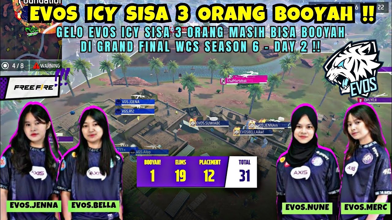 EVOS ICY BARU MAEN LANGSUNG BOOYAH‼️WCS FREE FIRE SEASON 6 - GRAND FINAL DAY 2