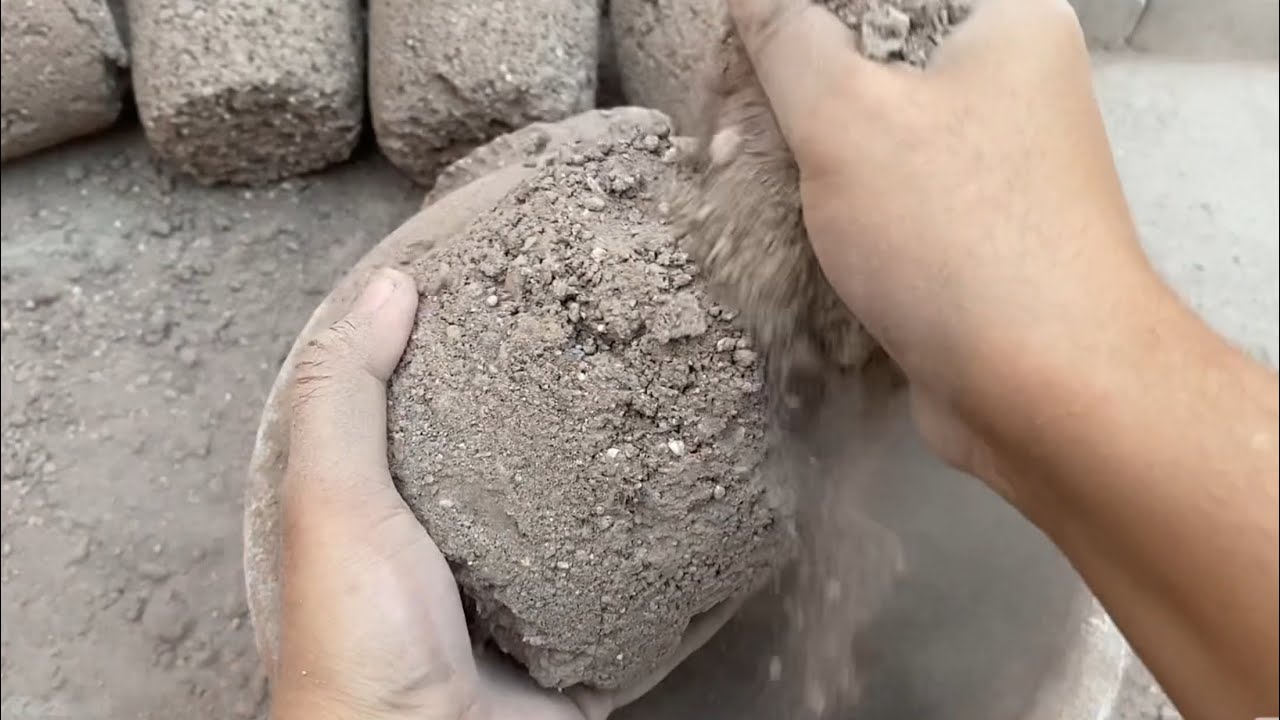 Stoney red sand claypot crumbling🌪🌪#relax #satisfying||RS Craving 🌪🌪