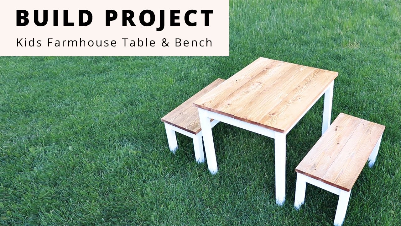 How I Built a Mini Farmhouse Table Step by Step!