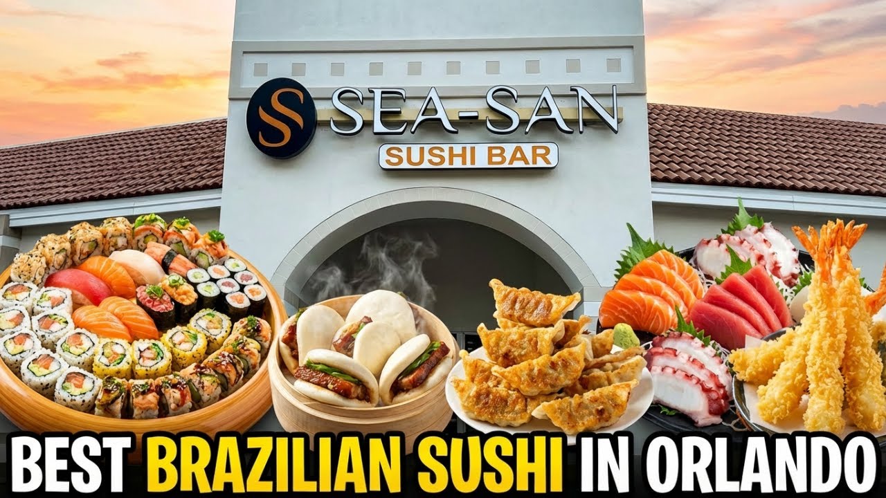 BEST Brazilian Sushi in Orlando?! 🇧🇷🍣 | SEA-SAN Sushi Bar All You Can Eat Review